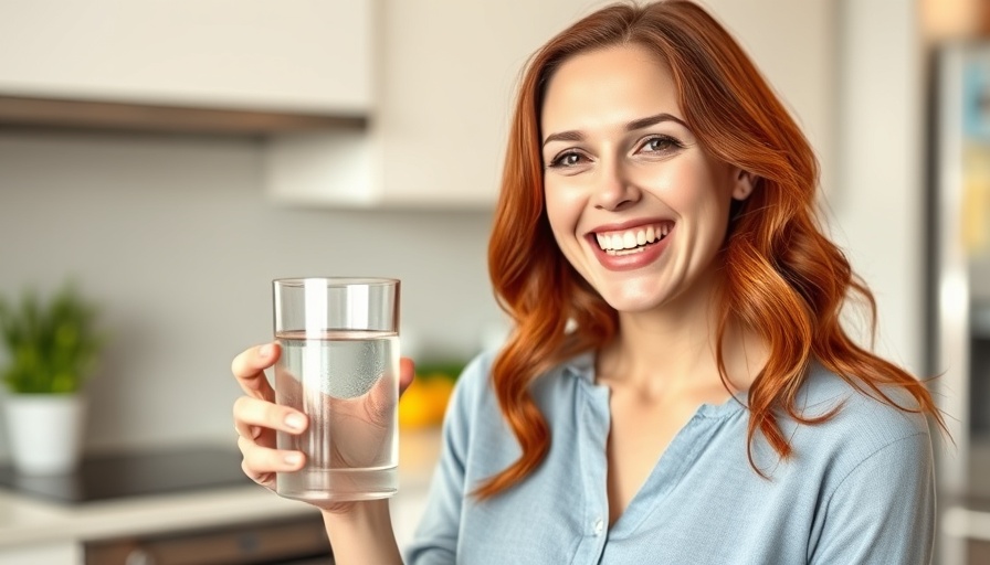 Woman drinking water, considering daily hydration needs.
