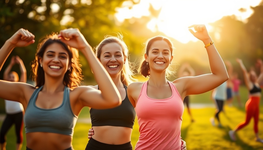 Women enjoying outdoor yoga, embodying functional mushrooms health benefits.
