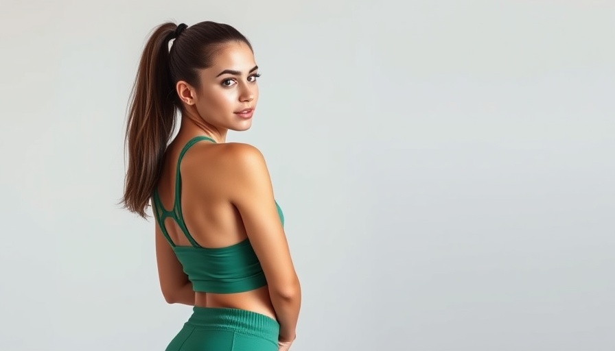 Confident woman in green workout clothes for women's fitness workouts.