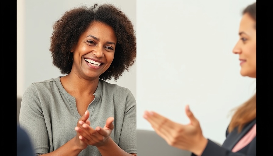 Women discussing foot health tips, contrasting emotions, indoor setting.