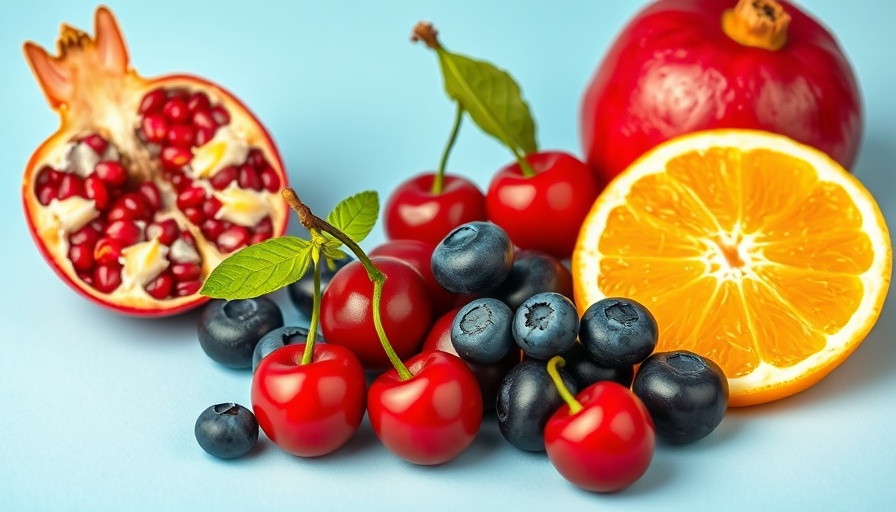 Vibrant fruits that help lower cancer risk, including pomegranate, cherries.