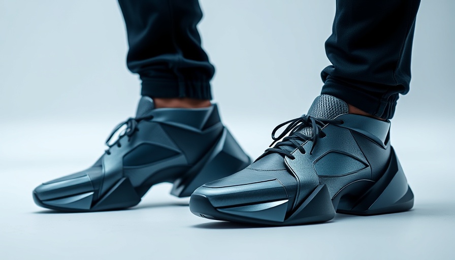 Balenciaga Cybertruck-inspired shoes with metallic texture