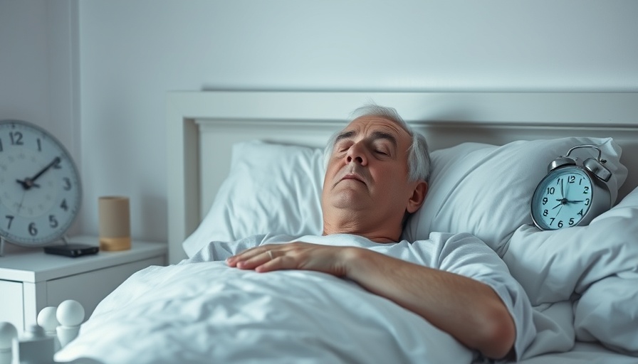 Older person with insomnia in bed, showing dementia risk.