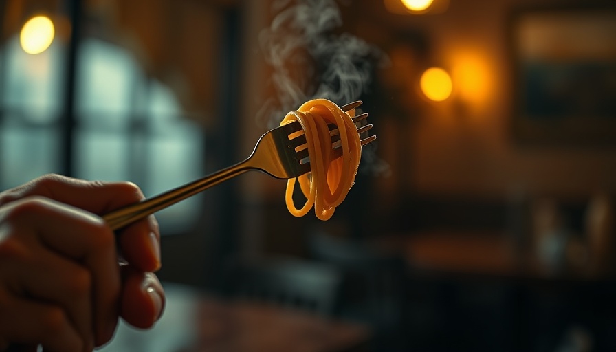 GLP-1 medications and emotional eating concept with steaming pasta dish.
