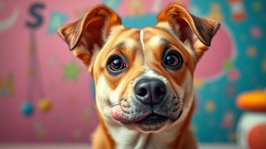 Alert dog chewing gum, highlighting xylitol poisoning symptoms in dogs.