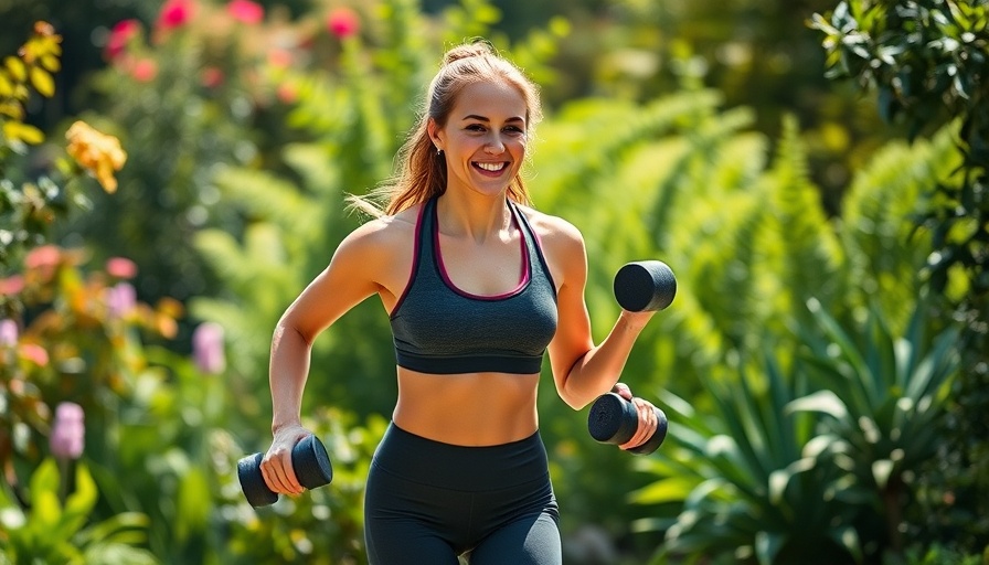Women benefits of walking and strength training during menopause in garden setting