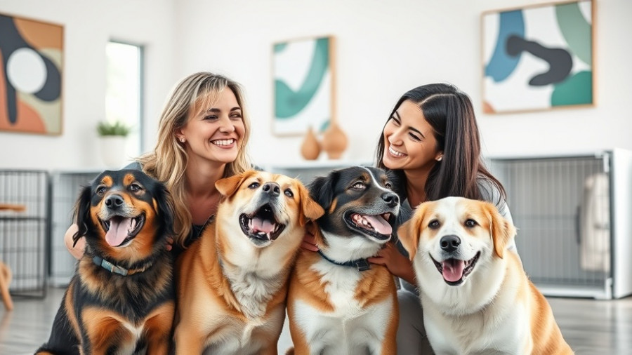 Two women and dogs enjoying in modern room with best dog crate for training and travel.