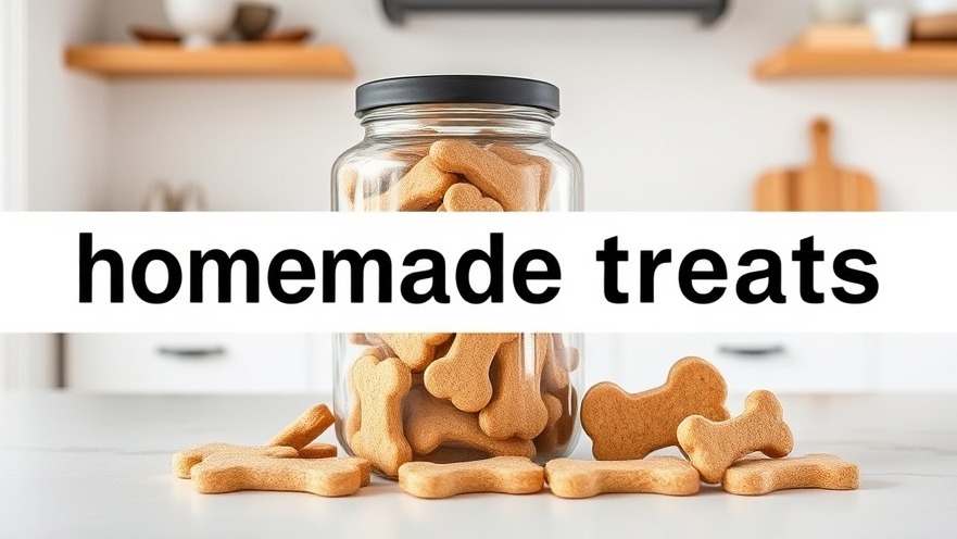 Clear jar of homemade dog treats showcasing dog treat storage tips on a light countertop.