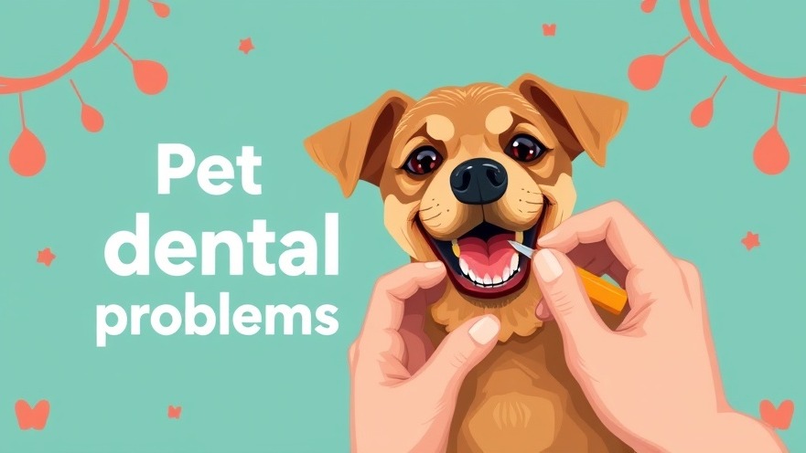 Illustration of dog dental health examination, highlighting signs of dental issues in pets.