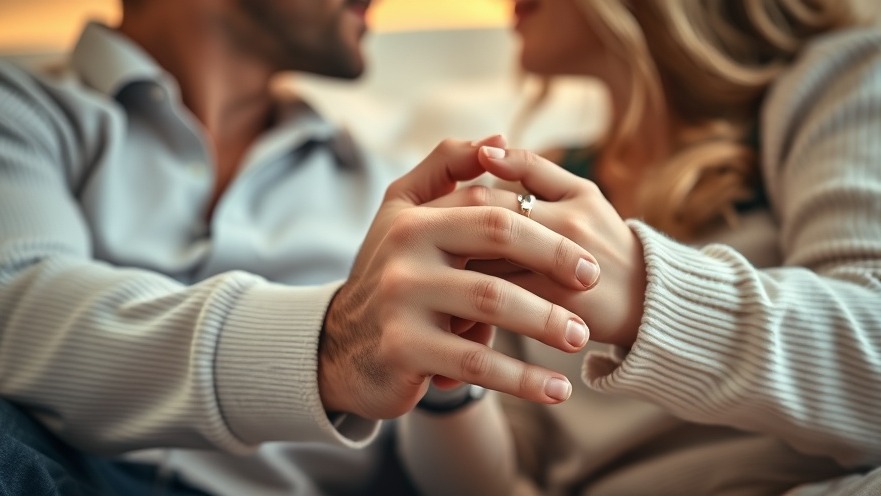 Couple bonding with intertwined hands, showcasing intimacy and emotional health benefits.