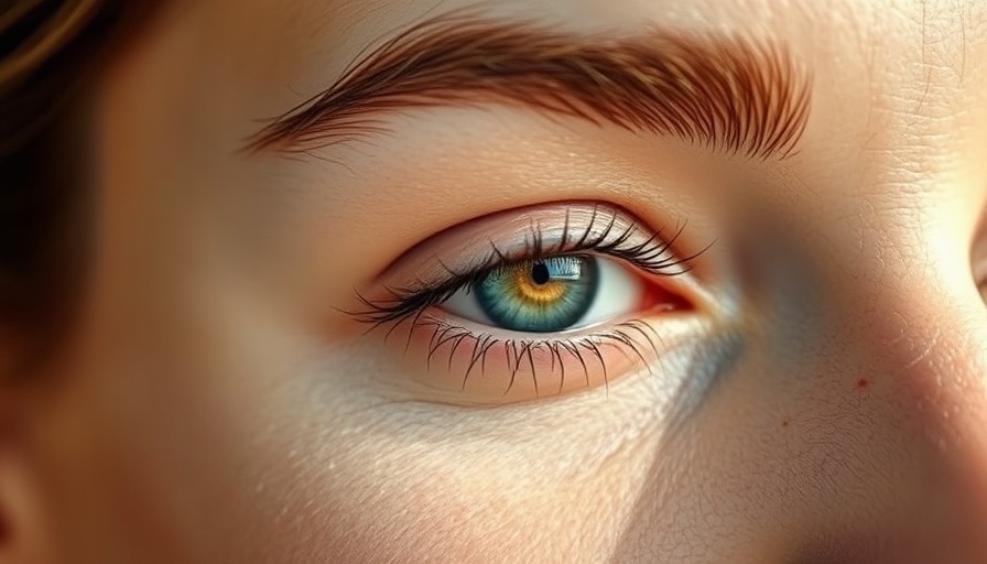 Close-up under-eye skincare routine with patches applied.