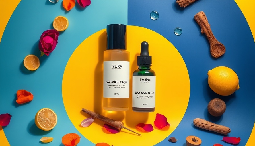 iYURA Day and Night Face Oil Duo with natural elements.