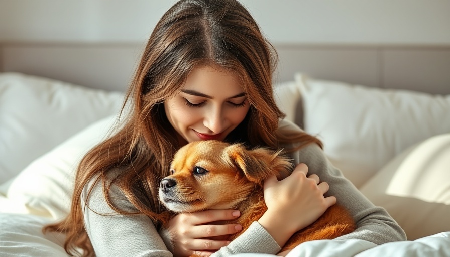 Dog's love never dies: Tender moment between woman and her dog.