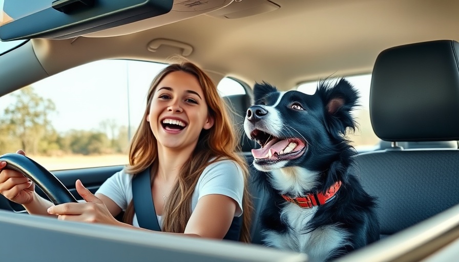 Dog sings Michael Jackson music with happy woman in car.