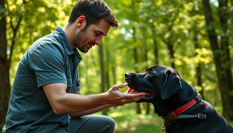 Dog Sign Language Training in action in a forest