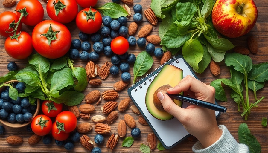 ChatGPT Meal Planner: person planning with fruits and vegetables.