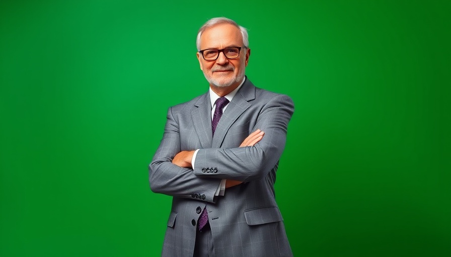 Image of an older man confidently posing in a suit, representing a health discussion.
