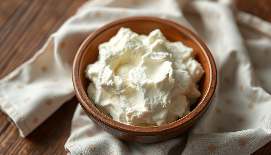 Can dogs eat cottage cheese? Bowl of cottage cheese on table.
