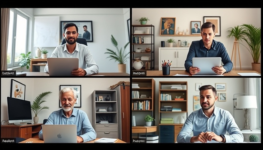 People in a virtual meeting discussing human remains detection dogs.