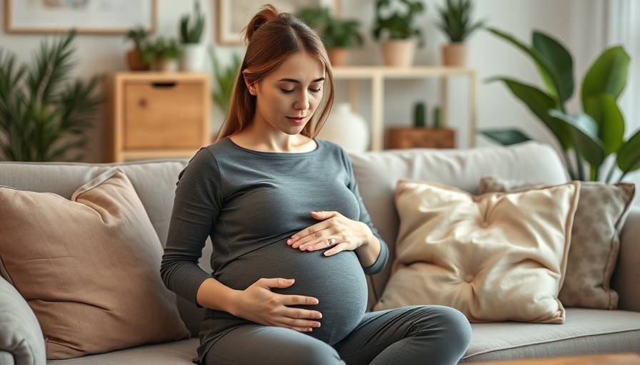 Pregnant woman practicing natural pain management techniques for labor at home.