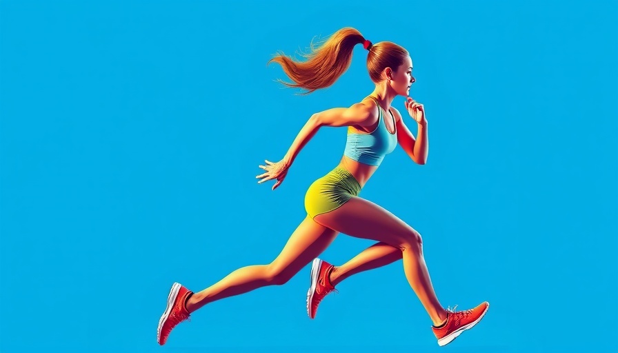 Dynamic pop art woman running illustrating Women's Longevity Healthspan