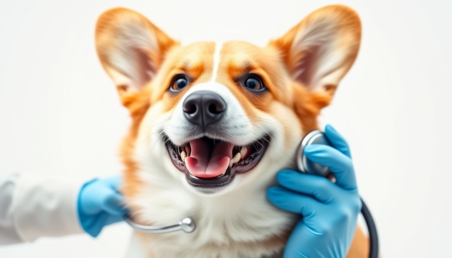 Happy Corgi focused on Dog Thyroid Health with stethoscope.