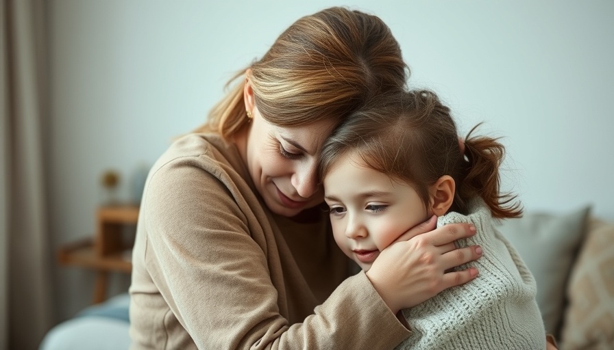 Tender embrace showing emotion in a soft-focus setting, stress measured in hair.