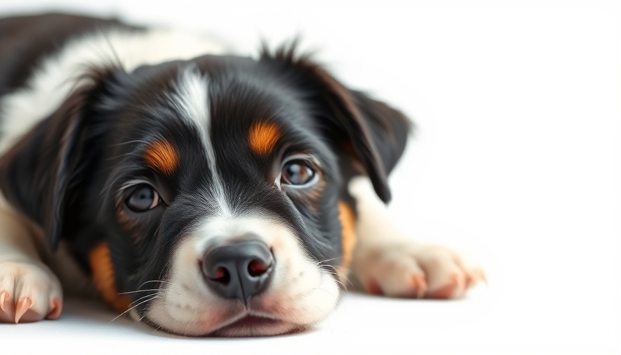 Small black and white dog with attentive expression, red nose area, ringworm vs hot spots in dogs.