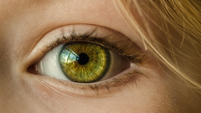 Close-up eyes showing potential of fatty acids in restoring vision.