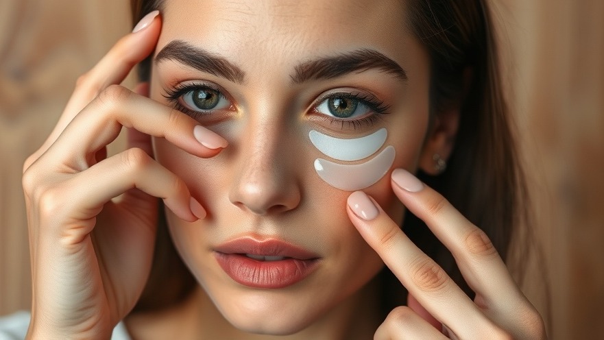 Woman focused on applying undereye patches for dark circles, highlighting skincare routine.