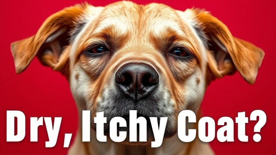 Close-up of dog's dry, flaky skin; essential fatty acids for dogs recommended.