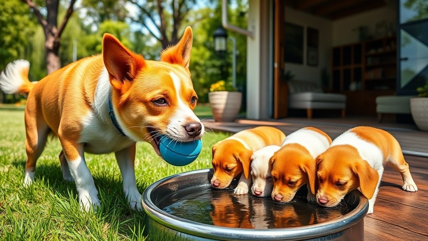 Playful orange and white dog with interactive pet toys in sunny park, promoting pet wellness.