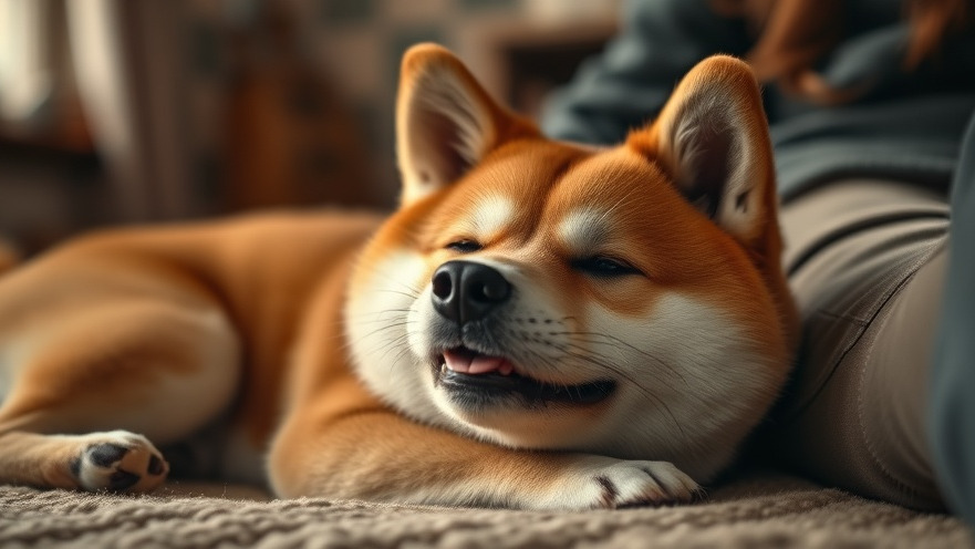 Loving Shiba Inu breeds, relaxed and affectionate in a warm indoor scene.