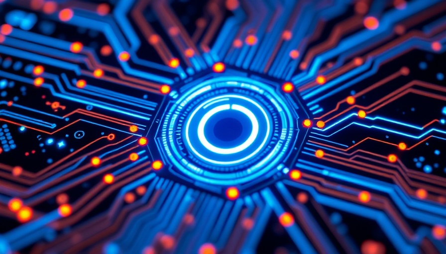 Futuristic technology symbol with glowing data, illustrating how schema markup helps LLMs understand content.