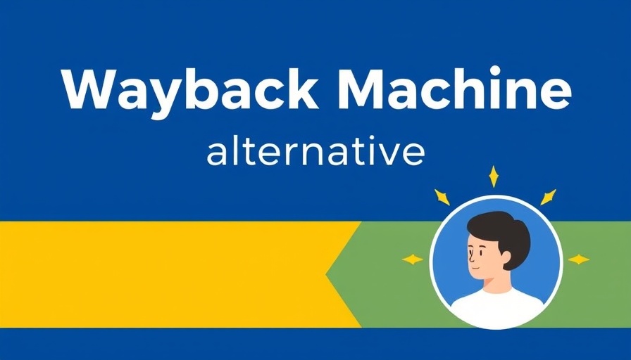 Wayback Machine alternatives blog cover with title and person profile