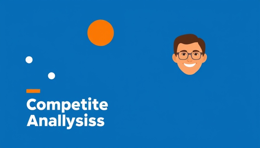 Simple digital advertisement banner on competitor analysis for advertisements