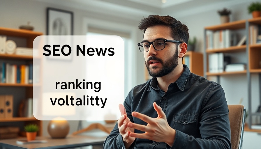 Man discussing Google Ranking Movement update, SEO news recap.