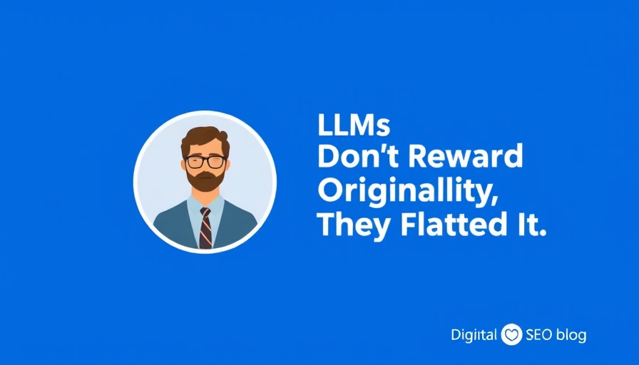 LLMs flatten originality in marketing blog graphic