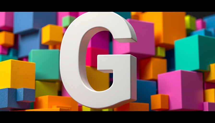 Colorful geometric design with large G, Google Ads new policy 2025