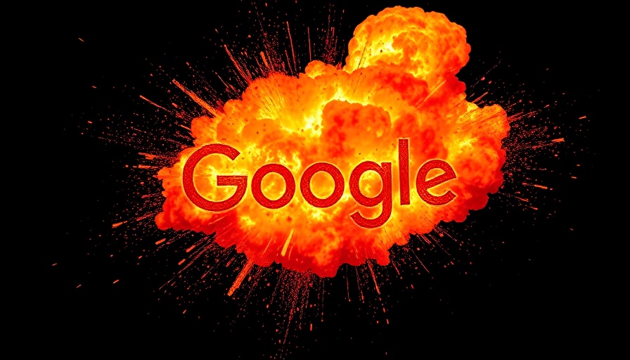 Explosive Google logo illustrating search ranking volatility.