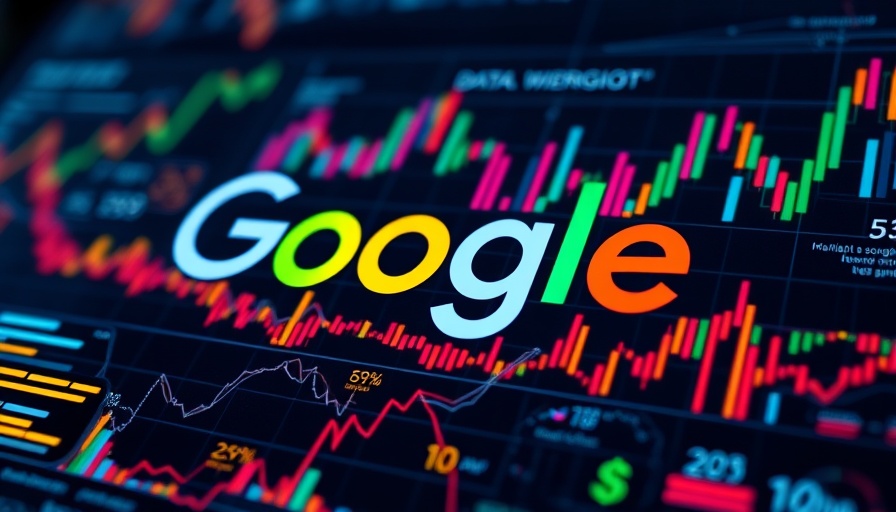 Google logo over digital data graphs, Google Search Console AI Mode Data.