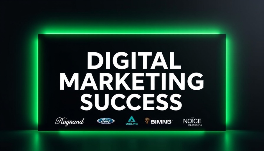 Digital marketing success story banner featuring brand names.