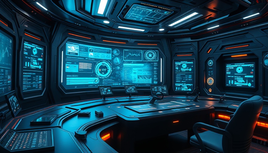 Futuristic Google AI Mode control room with holographic displays.