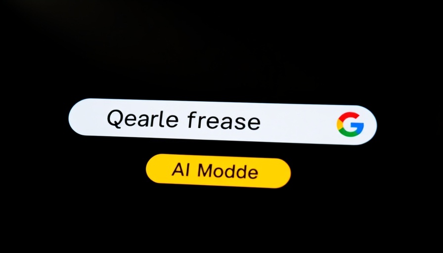 Close-up of Google AI Mode interface with search query displayed.