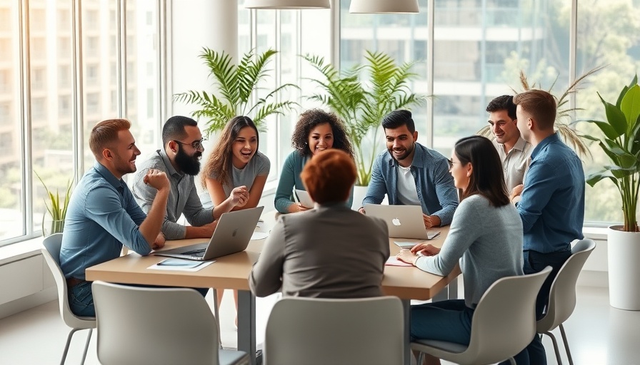 Small business owners discussing Google updates in a modern office.