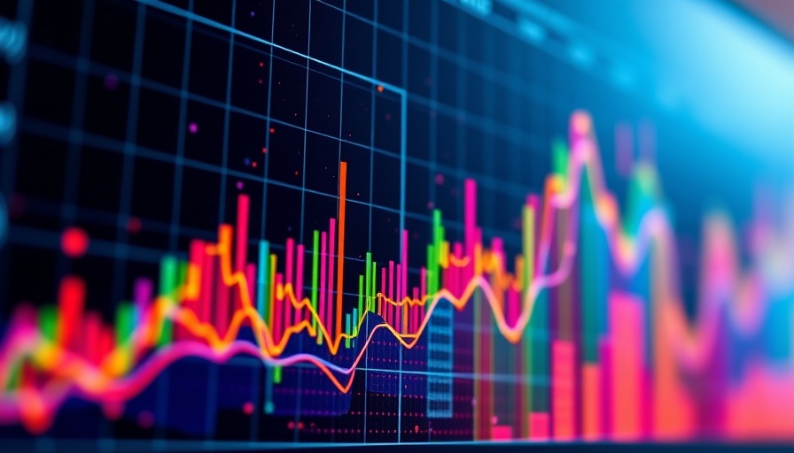 Colorful digital graph illustrating analytics data.