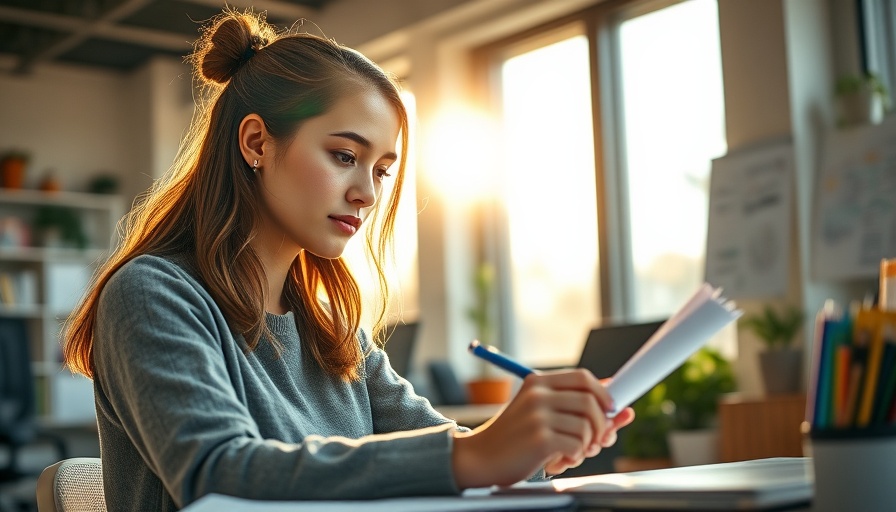 Focused young woman developing a unique value proposition in 2025.