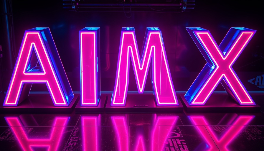 Neon 'AI MAX' letters in vibrant colors for Google Ads AI Max.