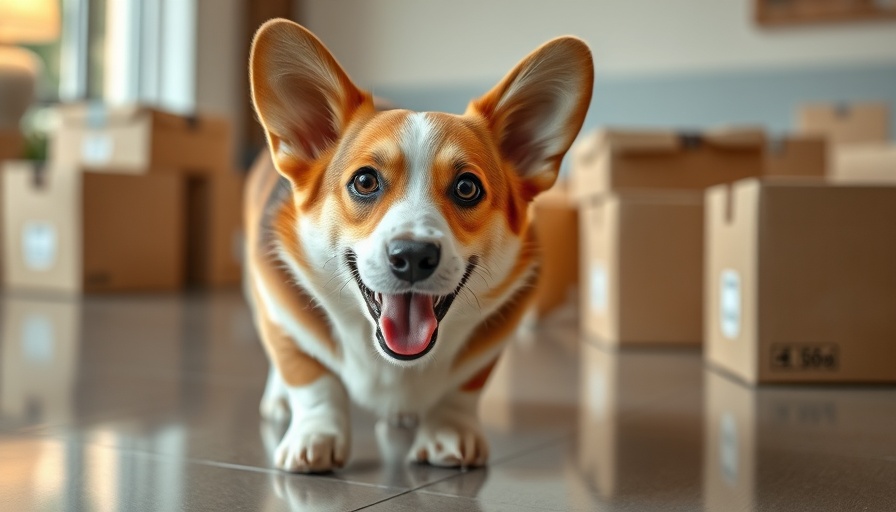 Corgi doing nose work for dogs training indoors.