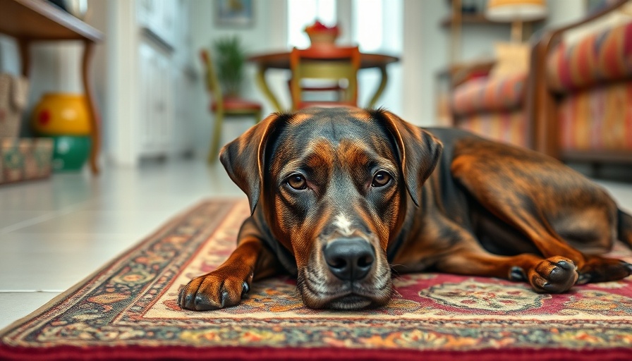 Service dog training communication tips with attentive dog indoors.